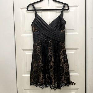 Black lace cocktail dress